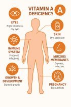 Vitamin A deficiency chart in human body