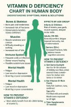 Vitamin D deficiency chart in human body
